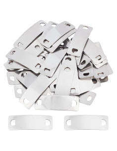 Etiquetas en Blanco Curvadas UNICRAFTALE 40pcs Acero Inoxidable