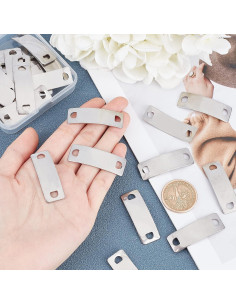 Etiquetas en Blanco Curvadas UNICRAFTALE 40pcs Acero Inoxidable 2