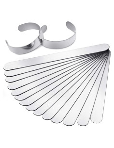 16 Pulseras en Blanco de Acero Inoxidable Hicarer para DIY