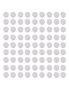 Etiquetas Planas en Blanco Royee 100 Pcs 8 mm Acero Inoxidable