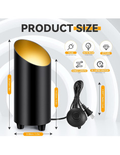 Paquete de 2 Lámparas de Suelo ITEFDTUTNE con 4 Bombillas 2