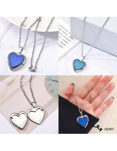 Collar Colgante Cambiante de Color Aleación Acero Inoxidable