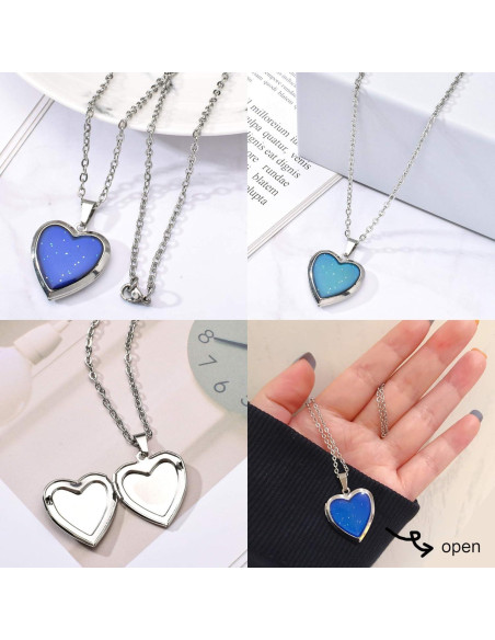 Collar Colgante Cambiante de Color Aleación Acero Inoxidable