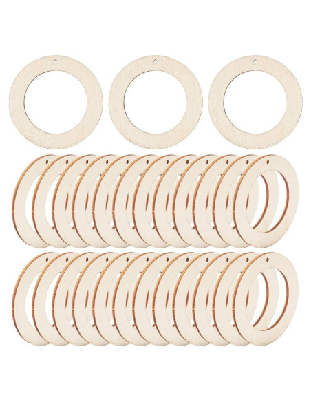 Colgantes de Madera Natural Aumo-mate 50pcs 42mm DIY