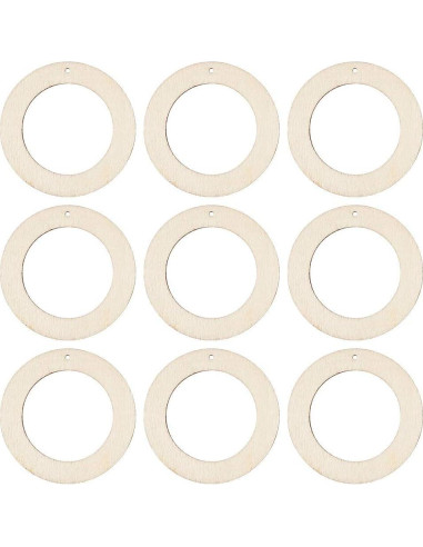 Colgantes de Madera Natural Aumo-mate 50pcs 42mm DIY