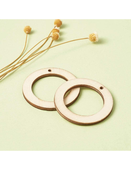 Colgantes de Madera Natural Aumo-mate 50pcs 42mm DIY