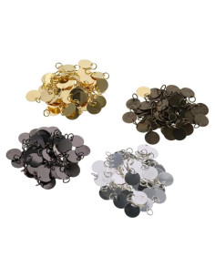 200 Piezas Colgantes Grabables Redondos de Acero Inoxidable