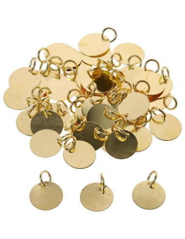 200 Piezas Colgantes Grabables Redondos de Acero Inoxidable