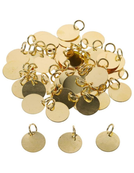 200 Piezas Colgantes Grabables Redondos de Acero Inoxidable