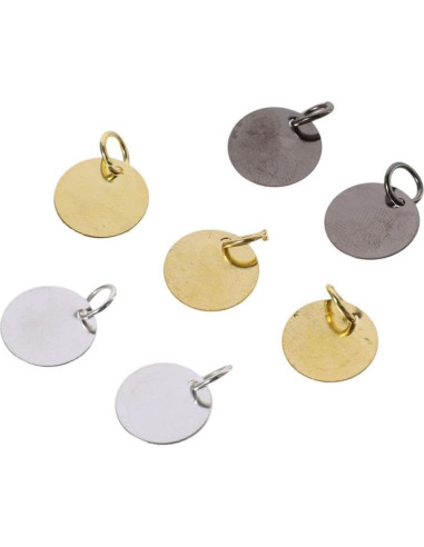 200 Piezas Colgantes Grabables Redondos de Acero Inoxidable