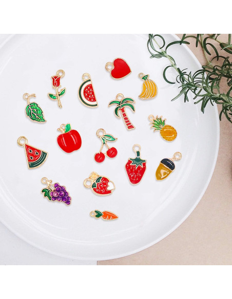 220 Piezas Encantos de Joyería SANNIX Chapados en Oro DIY