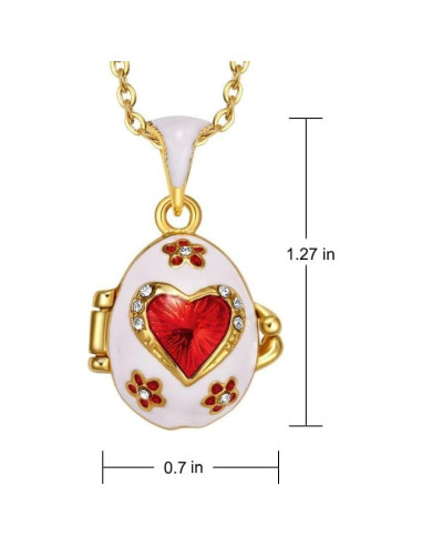 Collar Colgante Vintage de Esmalte para Mujeres - 45.7 cm