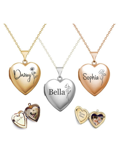 Collar Medallón Personalizado VeinteYSesenta 20mm Dorado/Plata/Oro Rosa