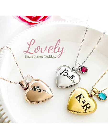 Collar Medallón Personalizado VeinteYSesenta 20mm Dorado/Plata/Oro Rosa