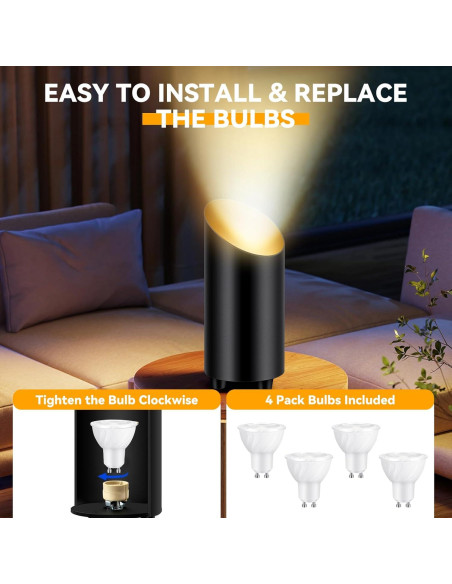 Paquete de 2 Lámparas de Suelo ITEFDTUTNE con 4 Bombillas