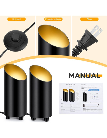 Paquete de 2 Lámparas de Suelo ITEFDTUTNE con 4 Bombillas