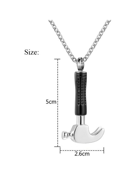 Collar Urna para Cenizas YQSLIN con Alas de Ángel 12x10cm