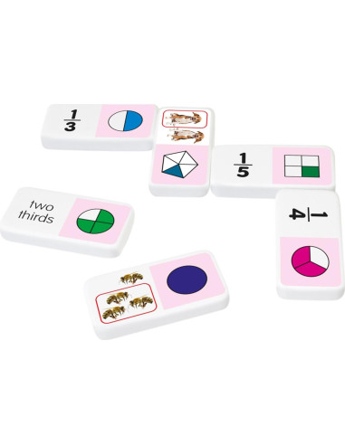 Dominó de Fracciones Junior Learning JL485, 28 Piezas