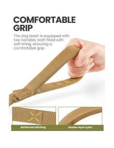 Correa Bungee para Perros OutdoorMaster 1.14-2.01m Marrón 2