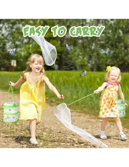 Jaula de Mariposas Plegable Sherr 6 Pcs 16x18cm Malla Transparente