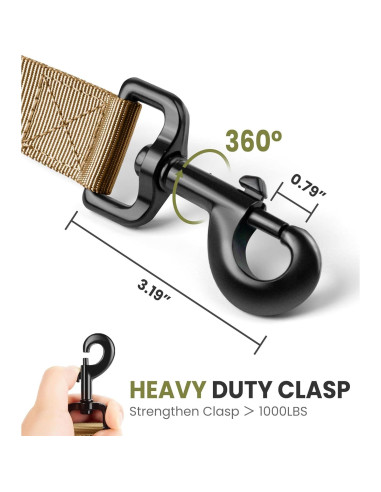 Correa Bungee para Perros OutdoorMaster 1.14-2.01m Marrón