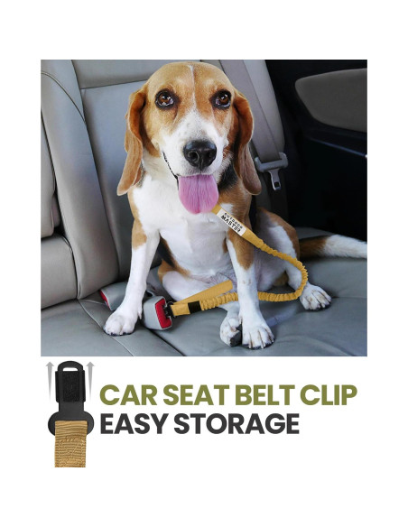 Correa Bungee para Perros OutdoorMaster 1.14-2.01m Marrón