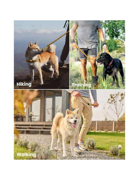 Correa Bungee para Perros OutdoorMaster 1.14-2.01m Marrón