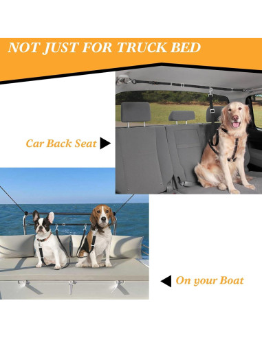 Anclaje para Perros SKIPWALL para Camioneta - Ajustable para 2 Perros