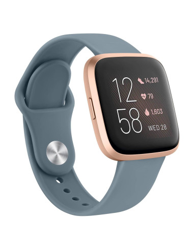 Bandas de Silicona AK para Fitbit Versa 2 - Gris Azul