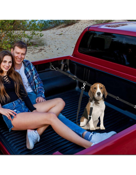 Anclaje para Perros SKIPWALL para Camioneta - Ajustable para 2 Perros