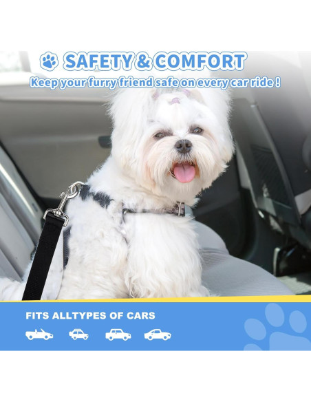 Cinturón de Seguridad para Perros HUOHUOCN Ajustable 40-76cm