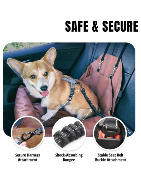 Cinturón de Seguridad para Perros Owleys - Arnés Ajustable Negro