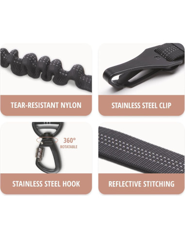 Cinturón de Seguridad para Perros Owleys - Arnés Ajustable Negro