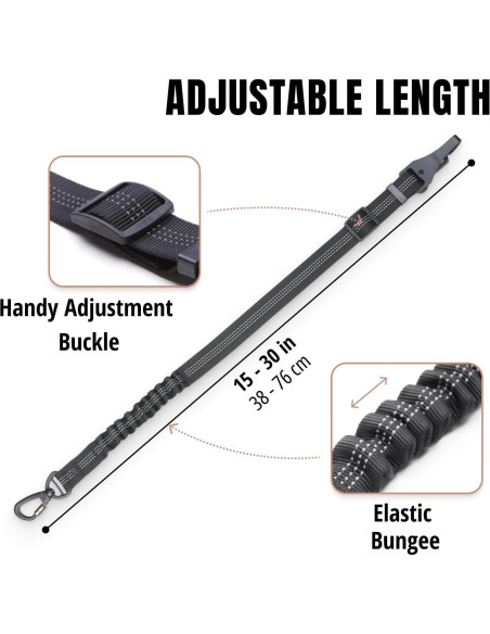 Cinturón de Seguridad para Perros Owleys - Arnés Ajustable Negro