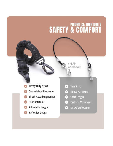 Cinturón de Seguridad para Perros Owleys - Arnés Ajustable Negro