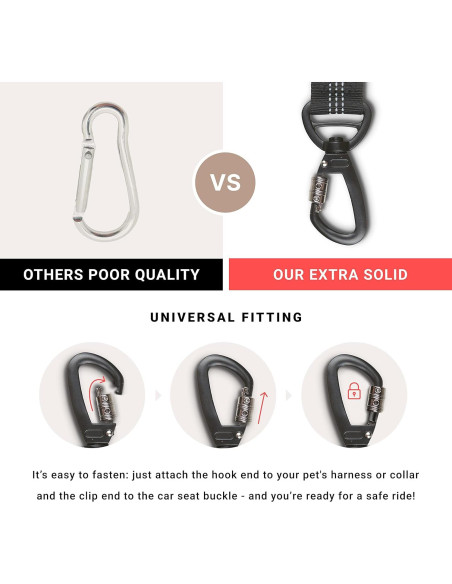 Cinturón de Seguridad para Perros Owleys - Arnés Ajustable Negro