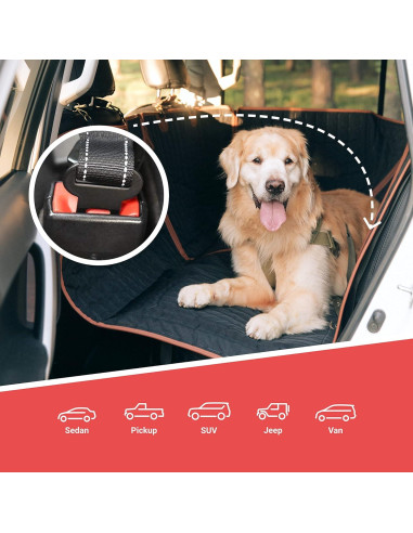 Cinturón de Seguridad para Perros Owleys - Arnés Ajustable Negro