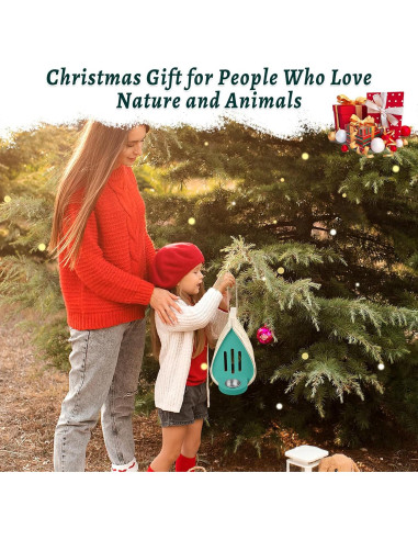 Casa de Mariposas de Madera Phoncoo 2 Pcs con Comedero