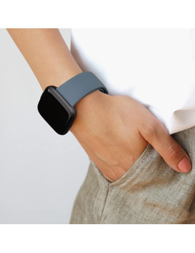 Bandas de Silicona AK para Fitbit Versa 2 - Gris Azul