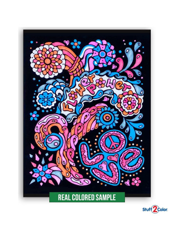 Pack de 18 Pósters de Colorear Terciopelo Stuff2Color 20x25 cm