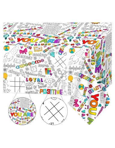 Póster Gigante para Colorear Qyeahkj 210x120 cm Afirmaciones Positivas