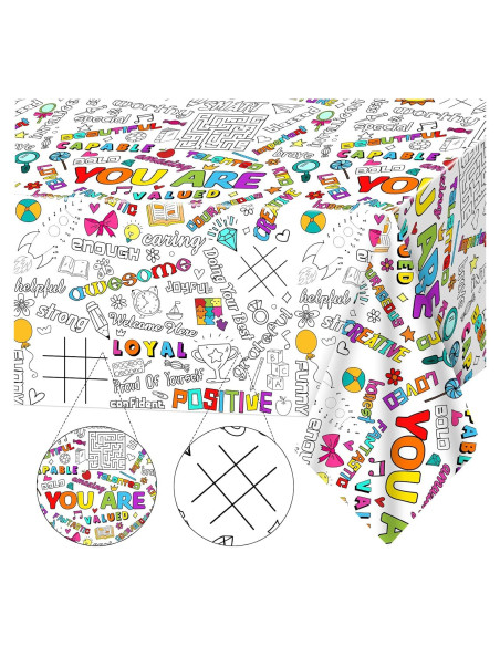 Póster Gigante para Colorear Qyeahkj 210x120 cm Afirmaciones Positivas