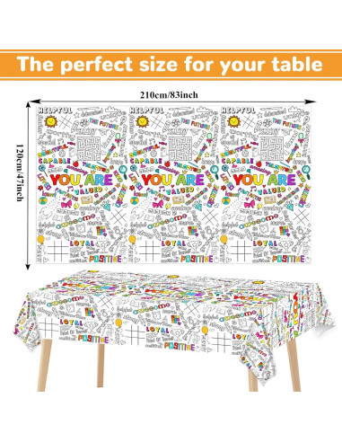 Póster Gigante para Colorear Qyeahkj 210x120 cm Afirmaciones Positivas