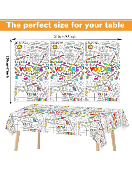 Póster Gigante para Colorear Qyeahkj 210x120 cm Afirmaciones Positivas