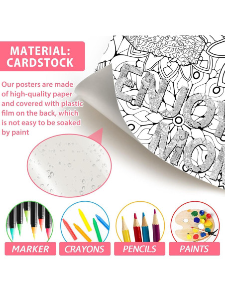 Paquete de 2 Pósters Gigantes para Colorear Cupcakes 66x99 cm