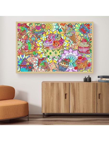 Paquete de 2 Pósters Gigantes para Colorear Cupcakes 66x99 cm