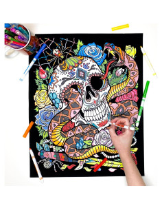 Póster para Colorear Stuff2Color Calavera y Serpiente 40x50cm 2