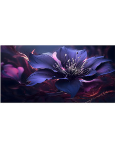 Lienzo Decorativo TutuBeer Flor Púrpura 40x20 cm Listo para Colgar 2