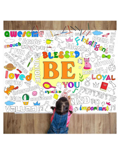 Póster de Colorear Gigante Motivacional Naozinebi 80x110cm