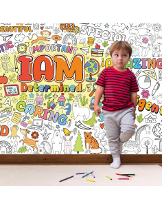 Póster para Colorear TAKEALLOKO 90 x 182 cm Afirmaciones Positivas 2